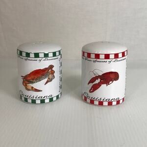Vintage Orleans 'Four Seasons of Louisiana' Ceramic Salt & Pepper Shakers